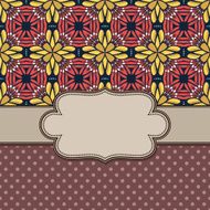 Vintage vector flower frame N26