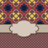 Vintage vector flower frame N28