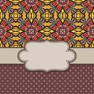 Vintage vector flower frame N32