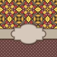 Vintage vector flower frame N33
