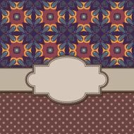 Vintage vector flower frame N34