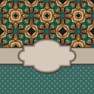 Vintage vector flower frame N35