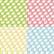 Seamless patterns with white rabbit