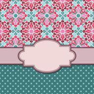 Vintage vector flower frame N37