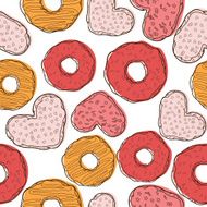 Seamless pattern with donuts and cookies
