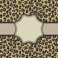 Vintage vector leopard frame