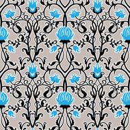 Seamless pattern with vintage flowers N8