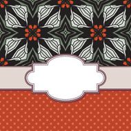 Vintage vector flower frame N39