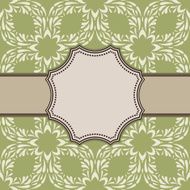 Vintage vector flower frame N42