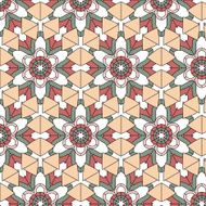 vintage color ethnic ornament pattern flower N4