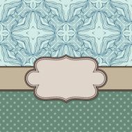 Vintage vector flower frame N44
