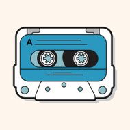 Audiotape theme elements vector eps N234