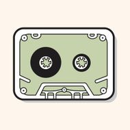 Audiotape theme elements vector eps N236