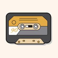 Audiotape theme elements vector eps N237