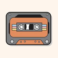 Audiotape theme elements vector eps N240