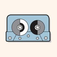 Audiotape theme elements vector eps N241