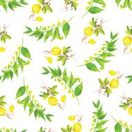 Summer watercolor seamless vector pattern