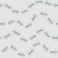 Seamless Pattern With Abstract Ants