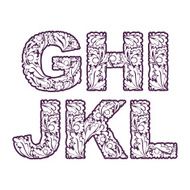 Beautiful typescript with natural pattern created from leaves