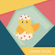 easter egg flat icon with long shadow eps10 N71
