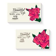 business cards with flowers N2