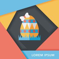 easter egg flat icon with long shadow eps10 N77