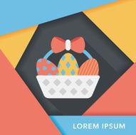 easter egg flat icon with long shadow eps10 N80
