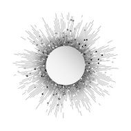 Abstract circle banner with vintage style star burst retro element
