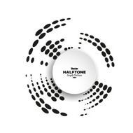 Circle halftone vector element for your design N2