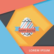 easter egg flat icon with long shadow eps10 N84