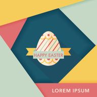 easter egg flat icon with long shadow eps10 N86