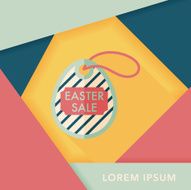 easter egg flat icon with long shadow eps10 N87