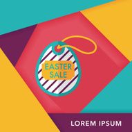 easter egg flat icon with long shadow eps10 N88
