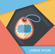 easter egg flat icon with long shadow eps10 N89