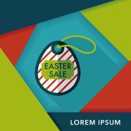 easter egg flat icon with long shadow eps10 N90