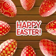 Easter greeting card with color eggs N3
