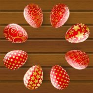 Easter greeting card with color eggs N4