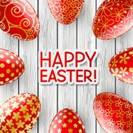 Easter greeting card with color eggs N6