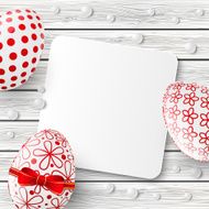 Easter greeting card with color eggs N8