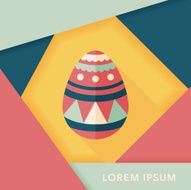 easter egg flat icon with long shadow eps10 N91