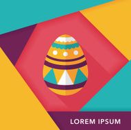 easter egg flat icon with long shadow eps10 N92