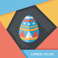 easter egg flat icon with long shadow eps10 N93