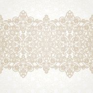 Vector floral border in Eastern style N9
