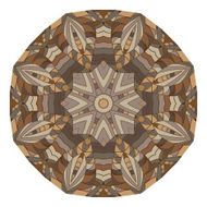 Abstract image with kaleidoscope in brown colors