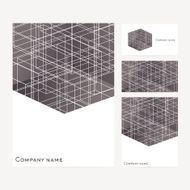 Stationery template design with square elements