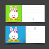Happy easter tag banner blank template vector illustration