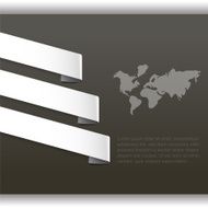 Abstract background with world map and paper tag