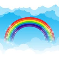 Rainbow cloud and sky background