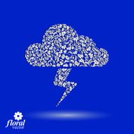 Thunder and lightning meteorology pictogram Weather forecast N2