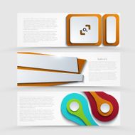 Vector modern banners set on gray background N2